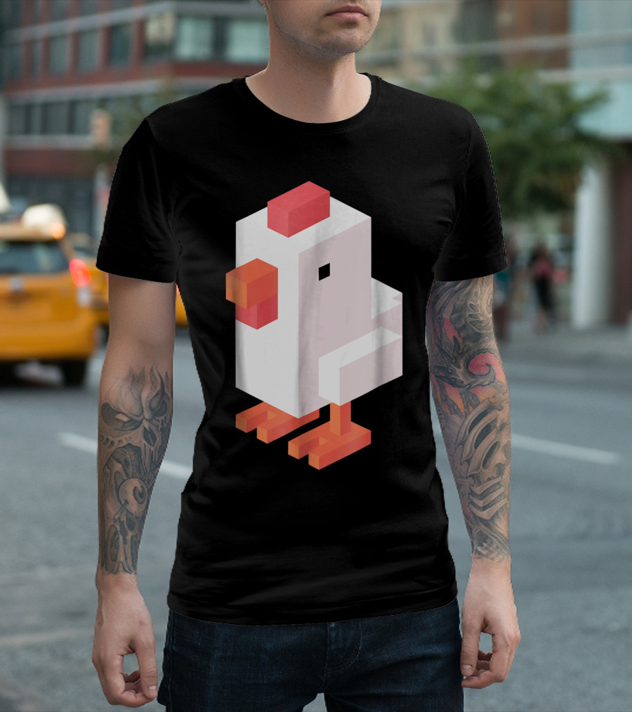 Crossy Road Chicken Pixel Art Game Character T-Shirt