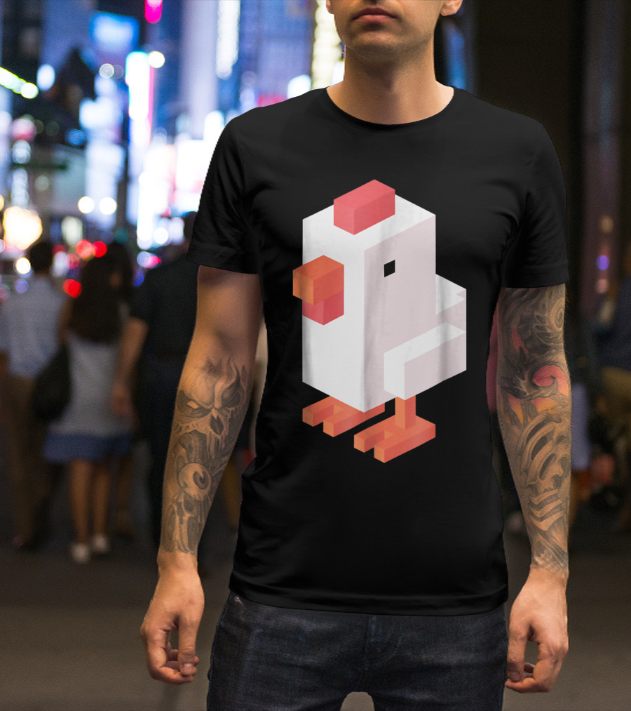Crossy Road Chicken Pixel Art Game Character T-Shirt
