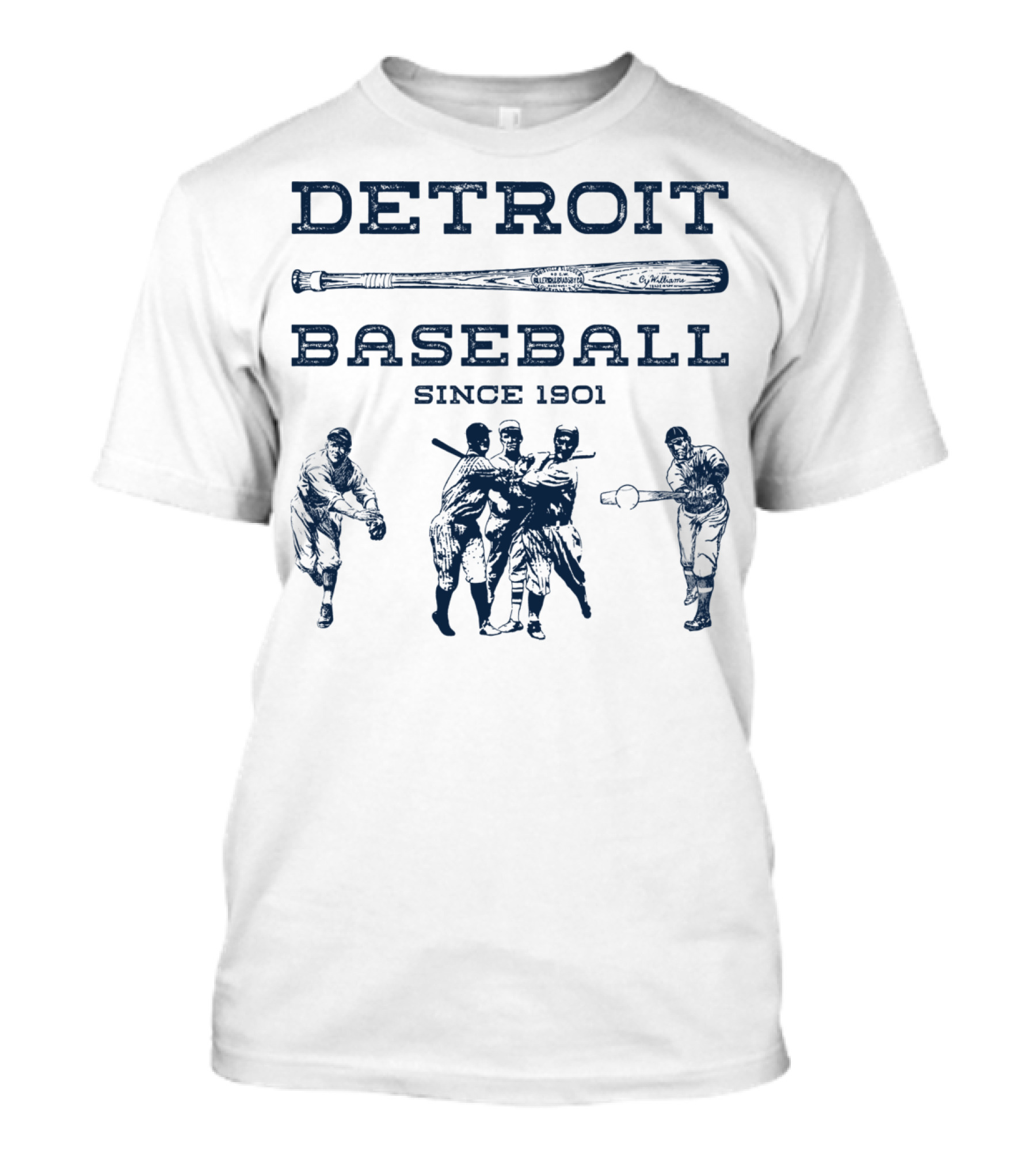 Detroit Baseball Since 1901 Classic Michigan Bengal Tiger T-Shirt