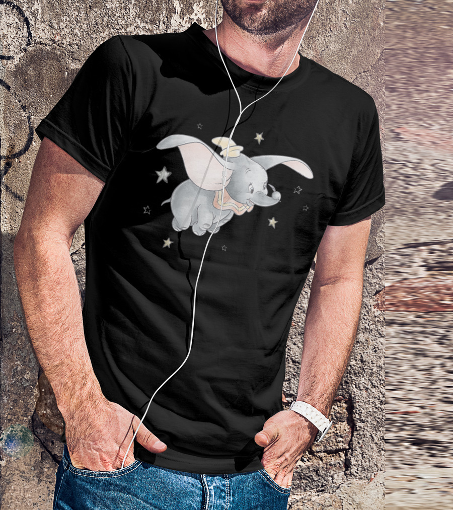 Disney Classic Dumbo And Magic Feather With Stars T-Shirt