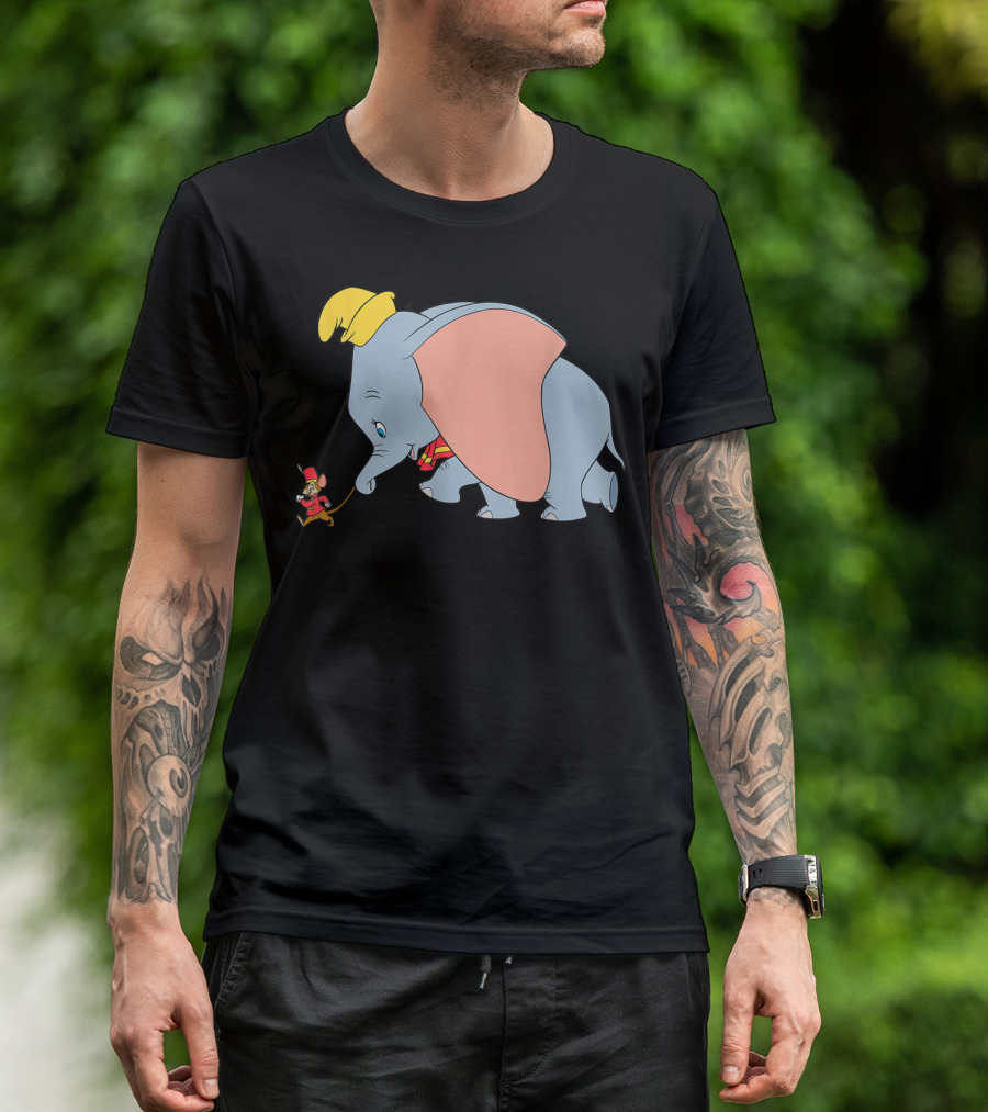 Disney Classic Dumbo Timothy Q Mouse Vintage Style Iconic Characters T-Shirt