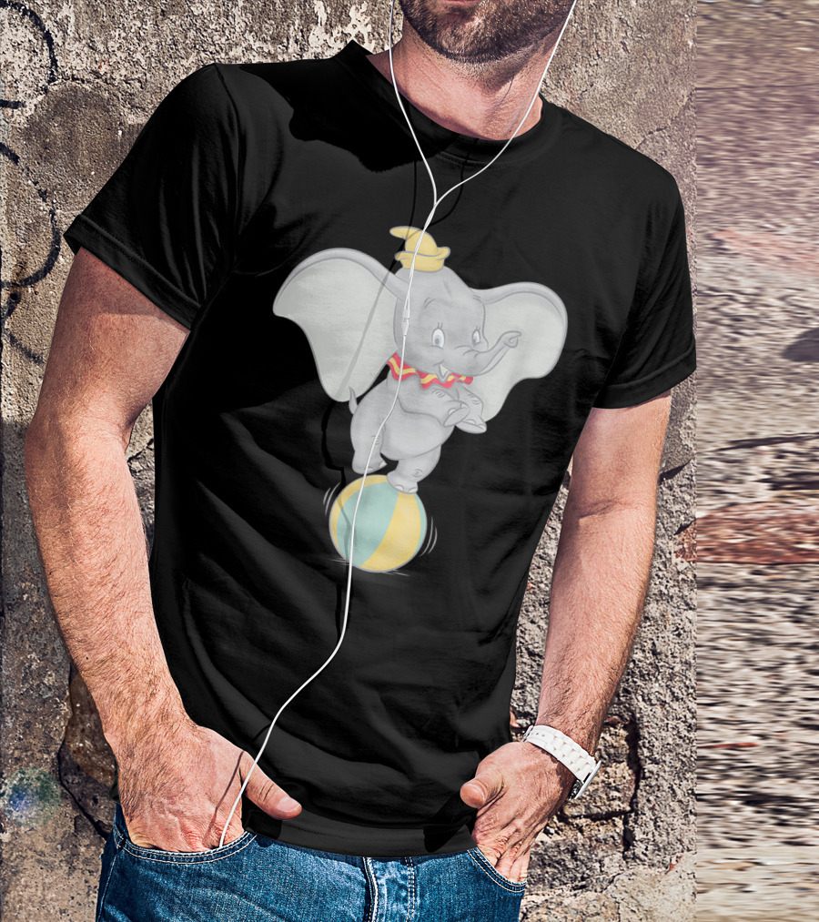 Disney Dumbo Balancing On Ball Watercolor T-Shirt