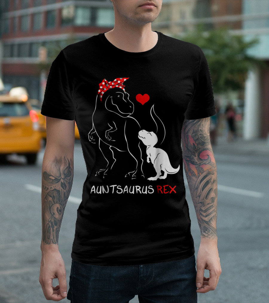 Auntsaurus Rex Dinosaur Family Love T-Shirt