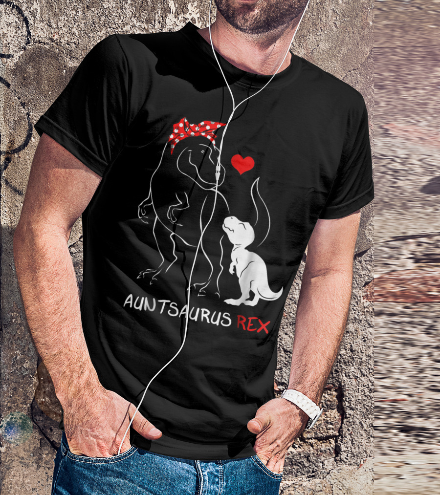 Auntsaurus Rex Dinosaur Family Love T-Shirt