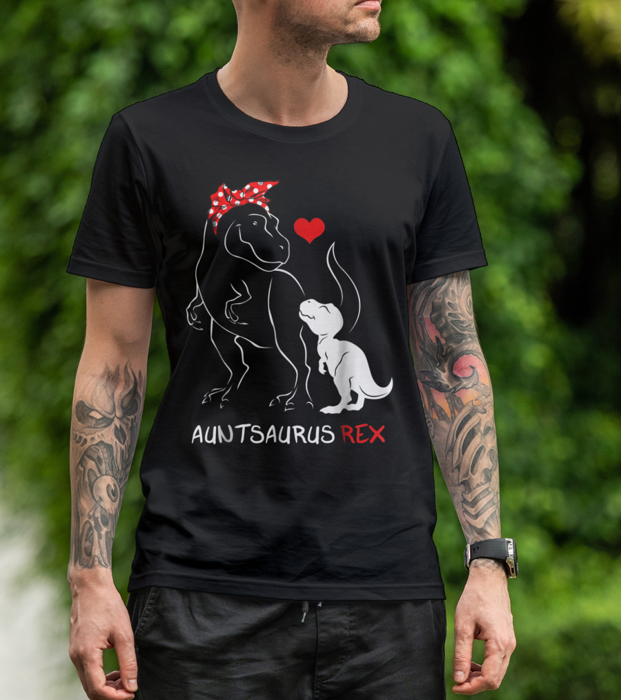 Auntsaurus Rex Dinosaur Family Love T-Shirt