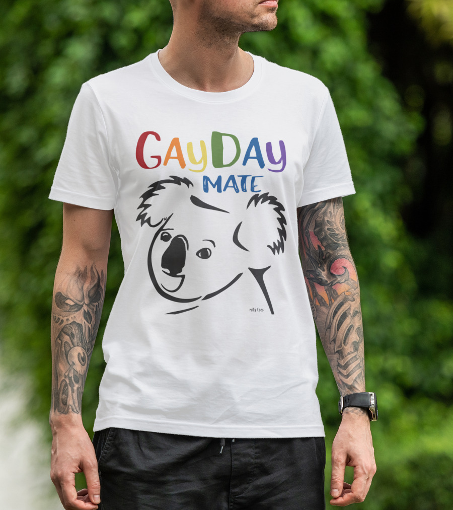 Australian Rainbow Koala Gay Day Mate Greeting T-Shirt