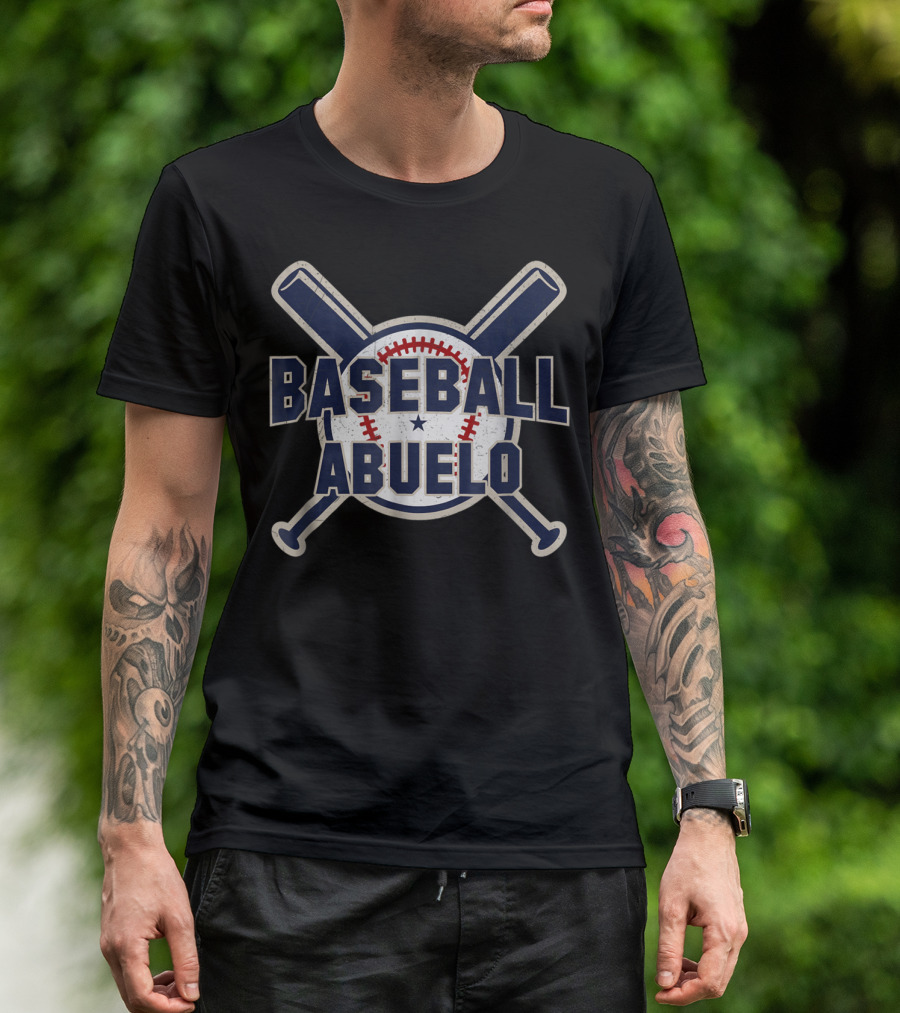 Baseball Abuelo Bat Crossed Softball Spani T-Shirt