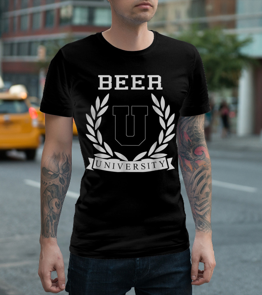 Beer University U Laurel Crest College Drinking T-Shirt