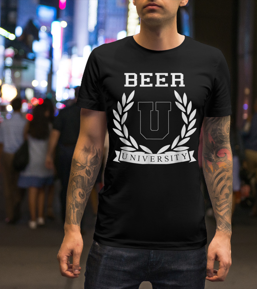Beer University U Laurel Crest College Drinking T-Shirt