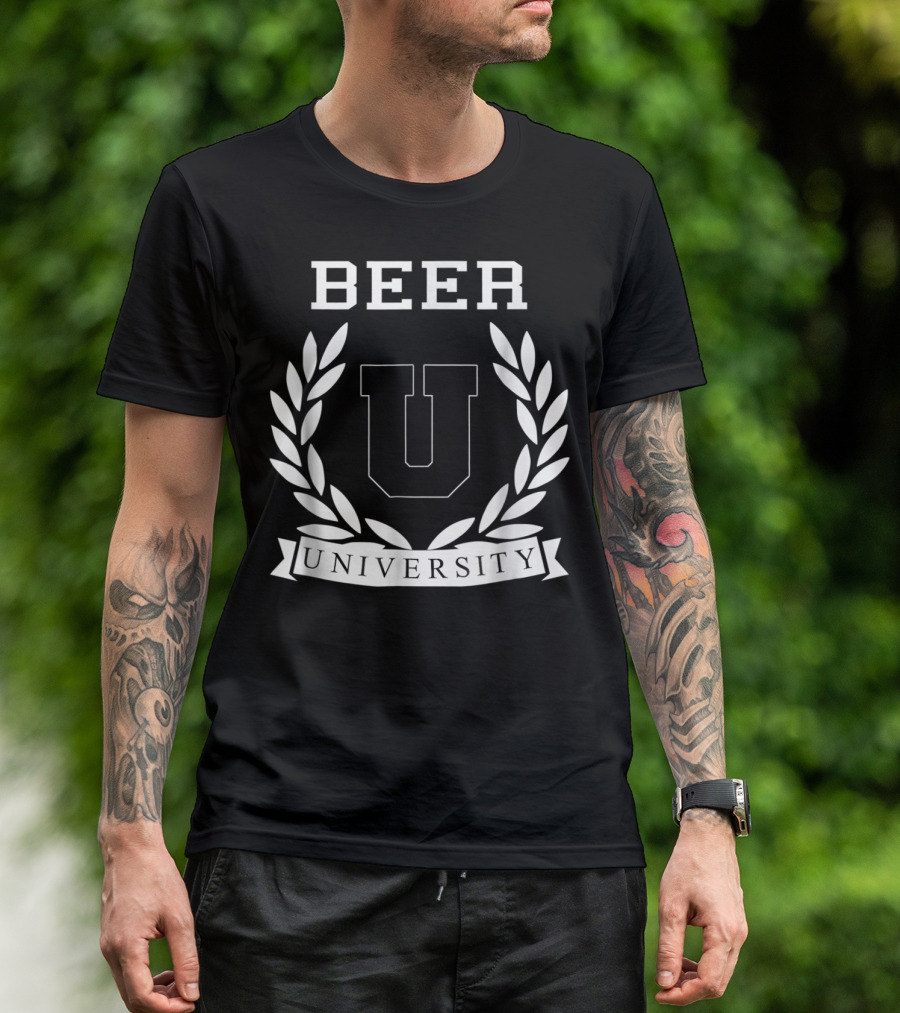 Beer University U Laurel Crest College Drinking T-Shirt