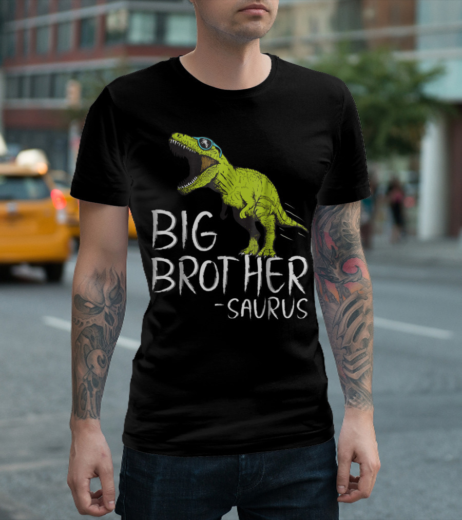 Big Brother Saurus Dinosaur with Sunglasses T-Shirt