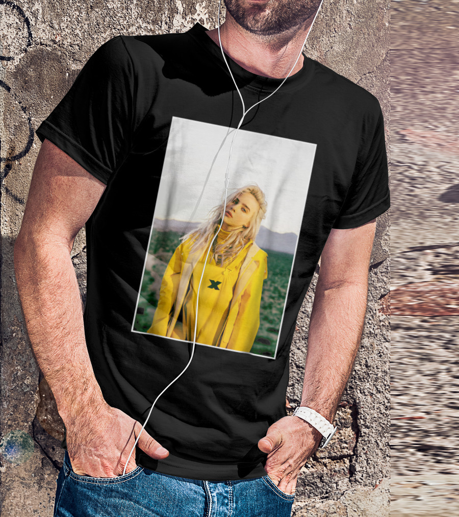 Billie Eilish Yellow Outfit Desert Photo T-Shirt