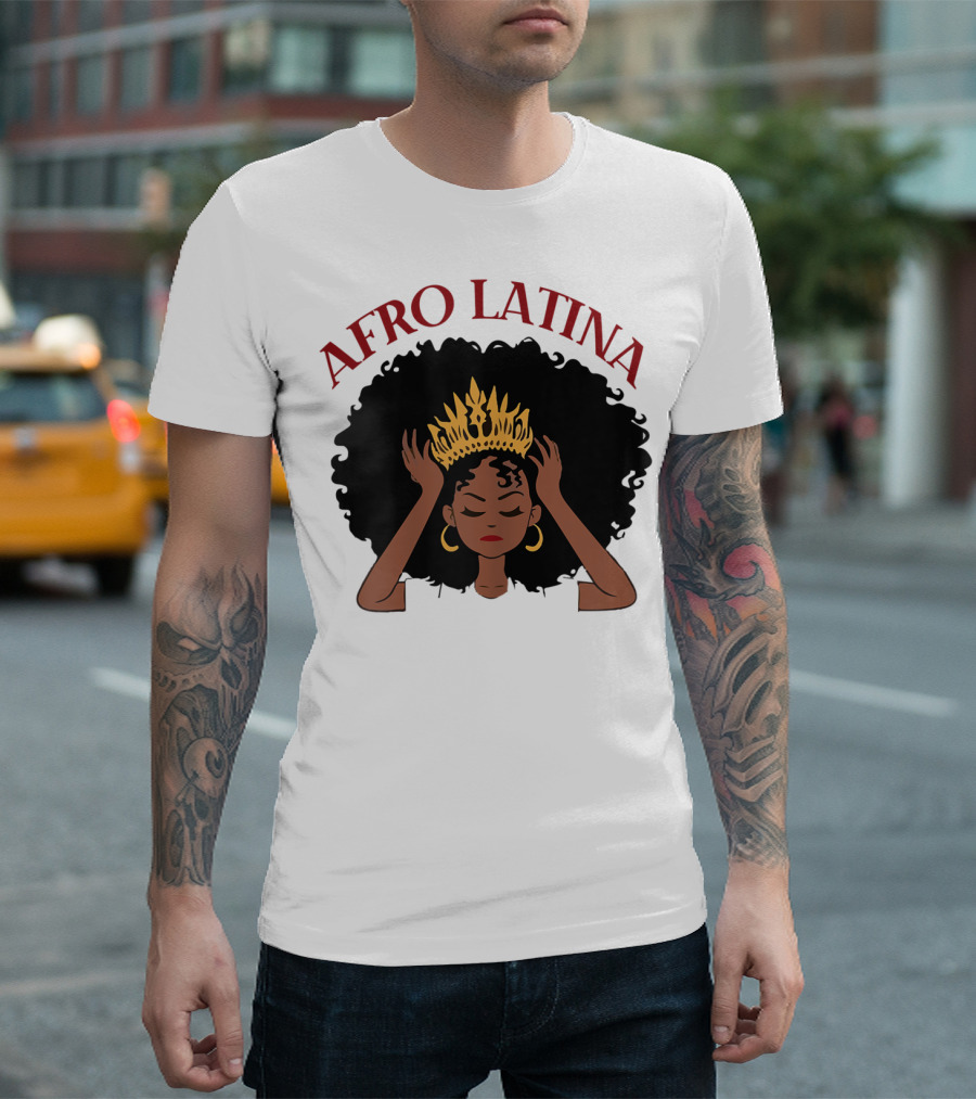 Afro Latina Black Women History Month Crown T-Shirt