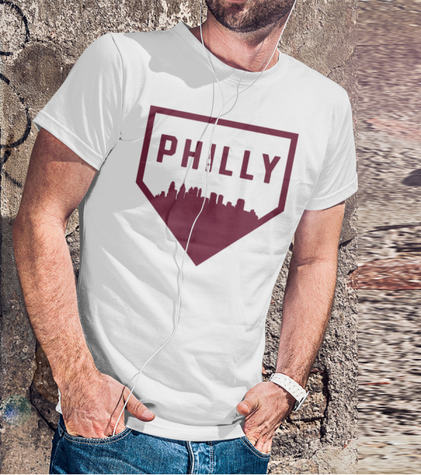 Philly Baseball Home Plate Skyline T-Shirt