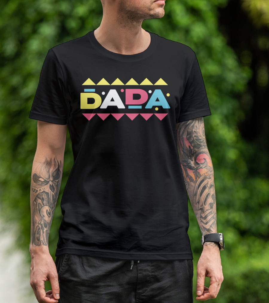 Dada Daddy Special From Daughter Colorful Geometric T-Shirt