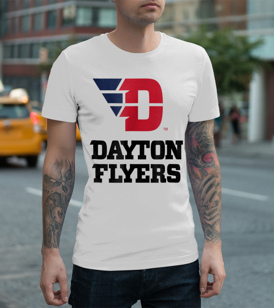 Dayton Flyers Logo University D Red Blue T-Shirt