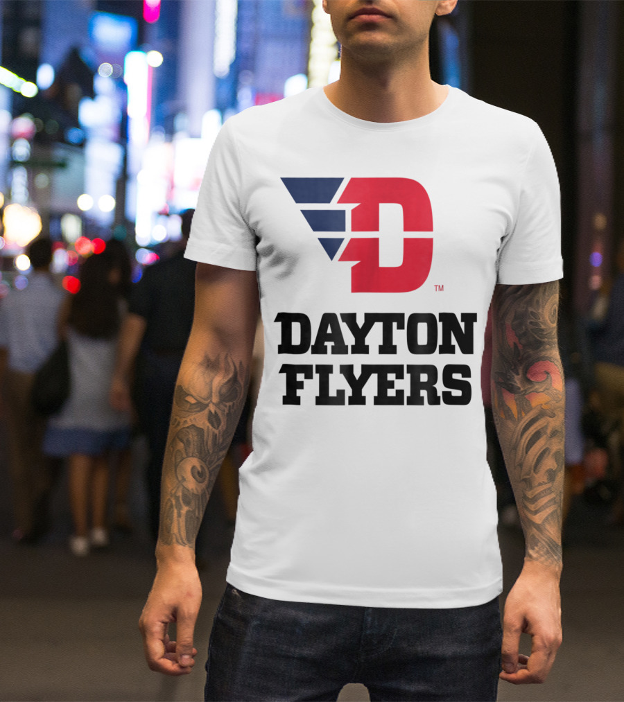 Dayton Flyers Logo University D Red Blue T-Shirt