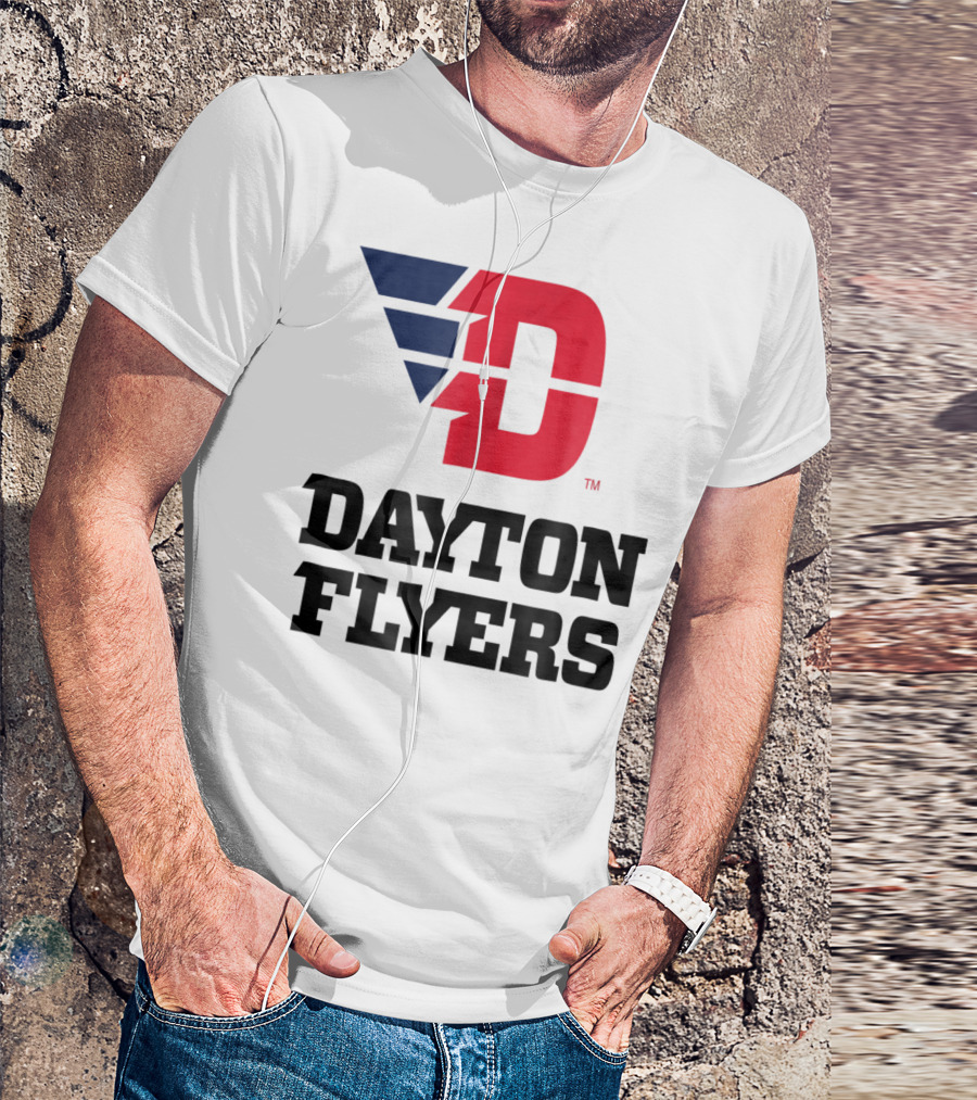 Dayton Flyers Logo University D Red Blue T-Shirt