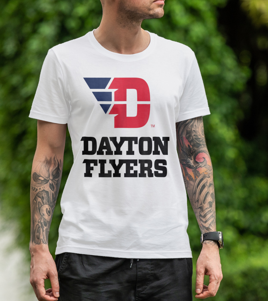 Dayton Flyers Logo University D Red Blue T-Shirt