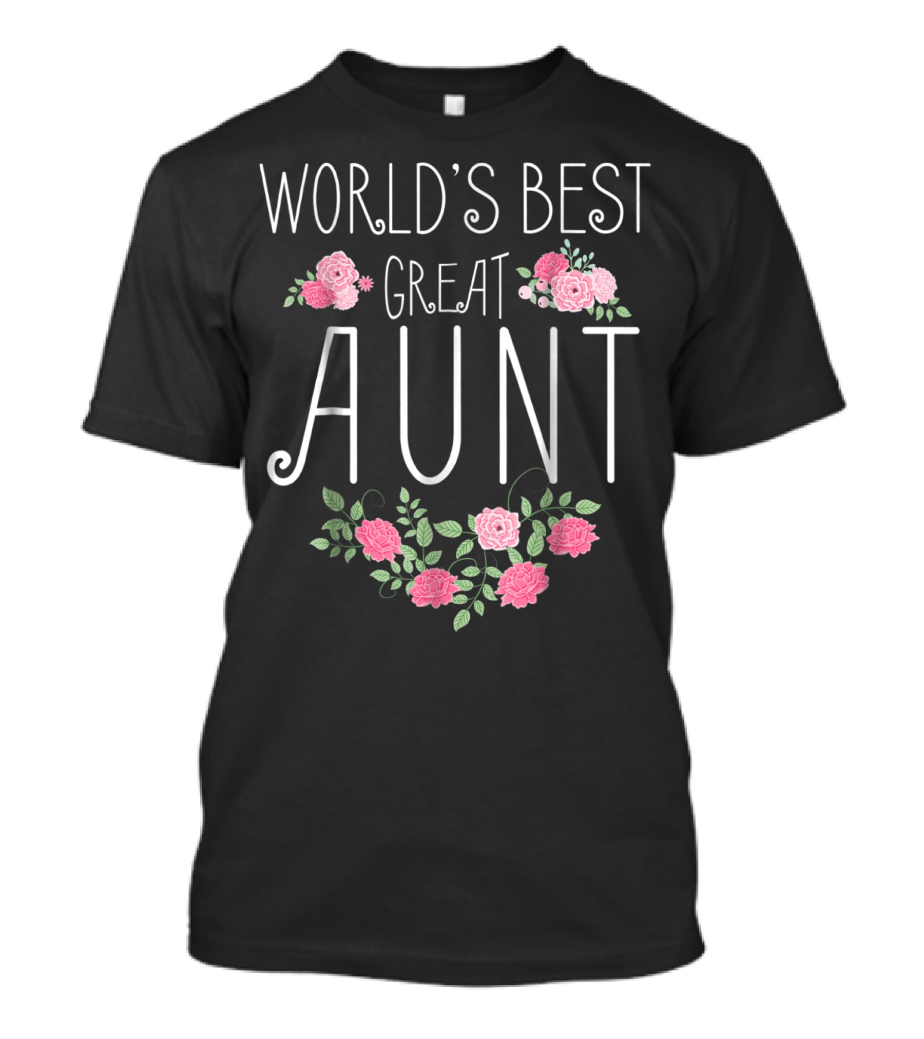 World's Best Great Aunt Floral T-Shirt