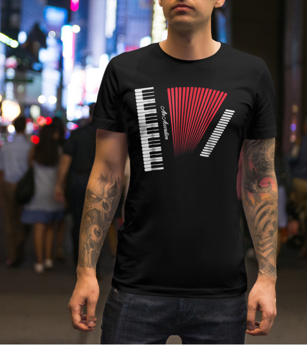 Air Accordion Funny Instrumental Player Music T-Shirt