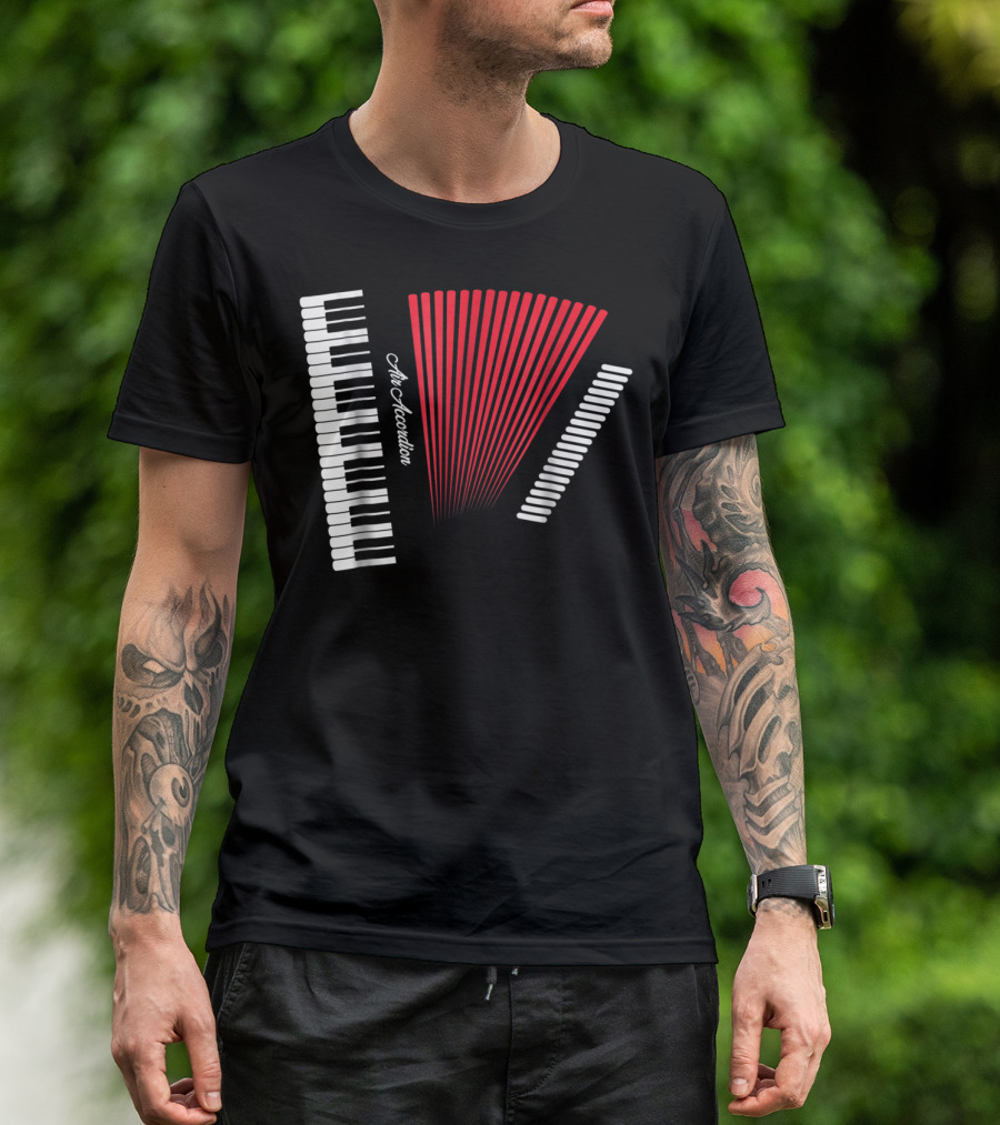 Air Accordion Funny Instrumental Player Music T-Shirt
