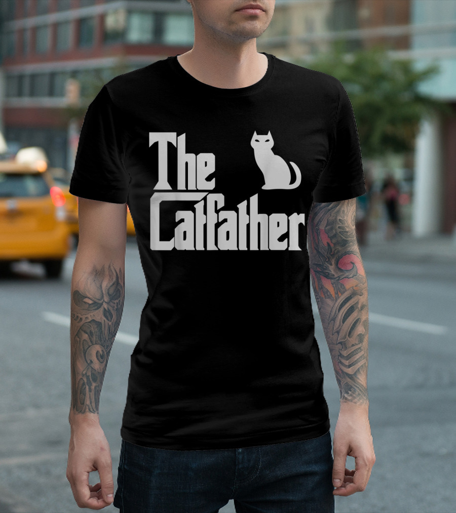 The Catfather Funny Cat Dad Pet Owner T-Shirt