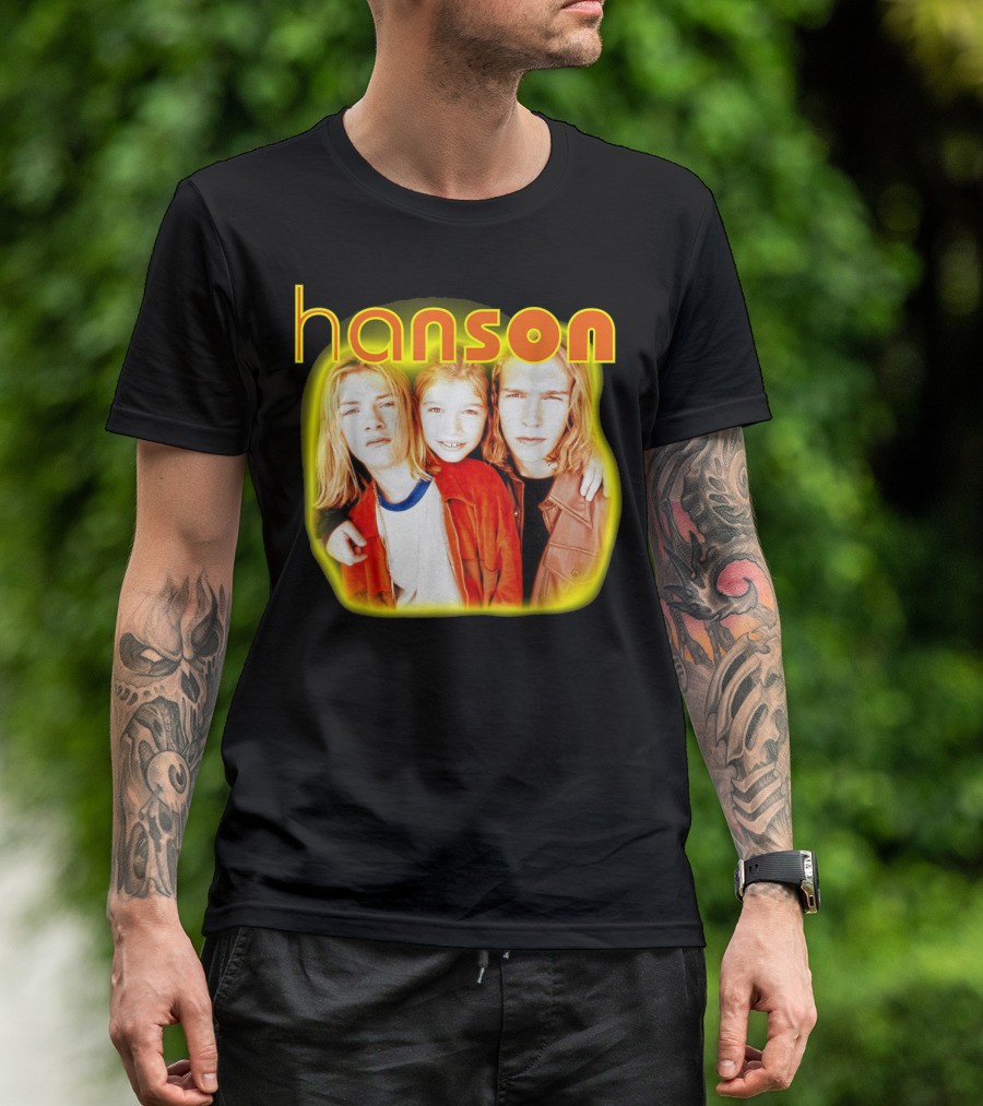Hanson Band Members Vibrant Yellow Orange Aura T-Shirt