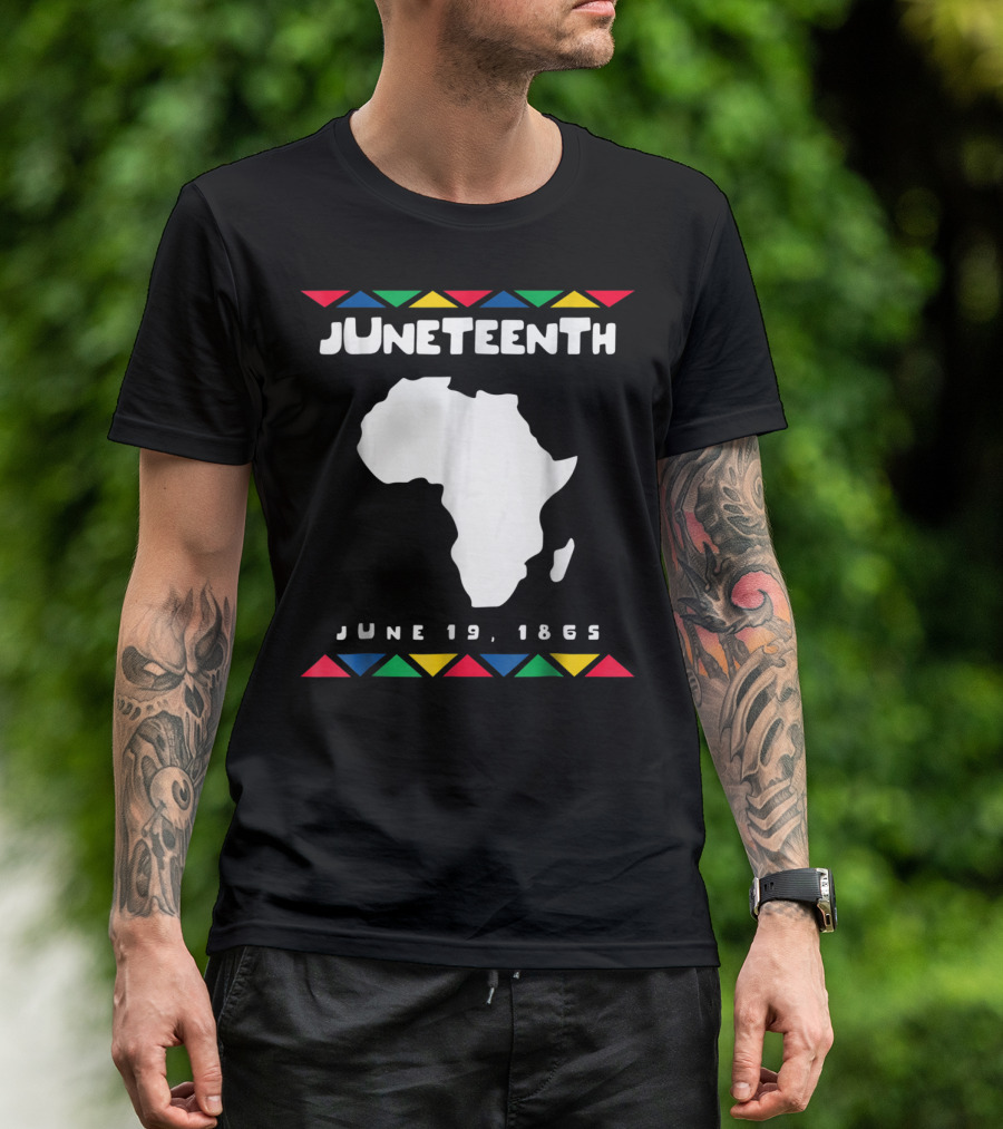 Juneteenth June 19 1865 Africa Map Emancipation Day T-Shirt