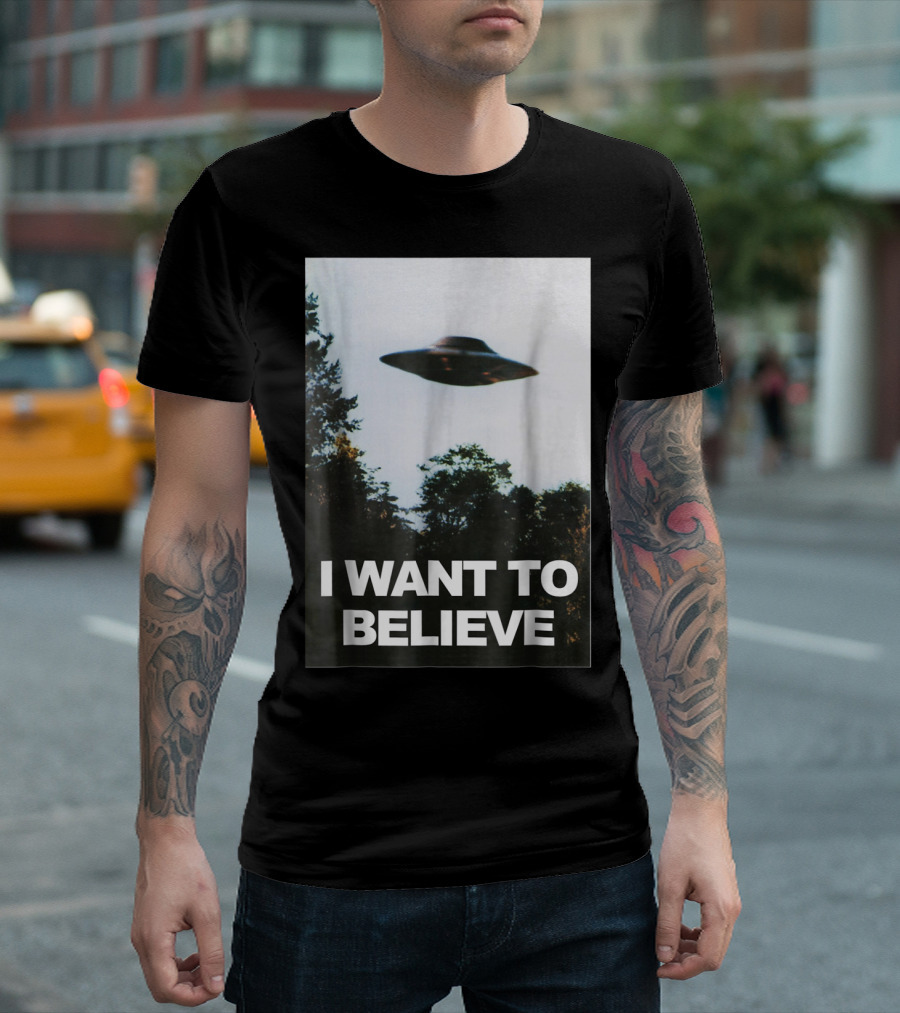 Alien UFO Hunter I Want To Believe T-Shirt