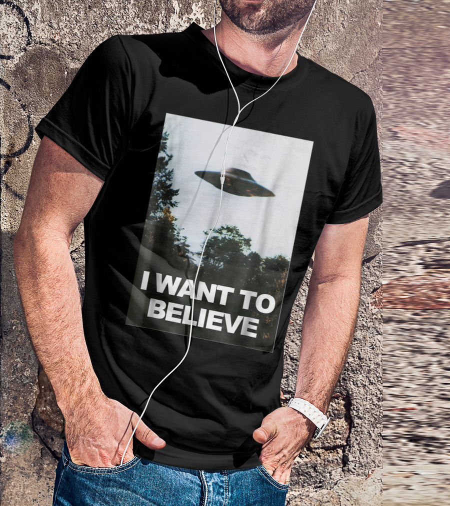 Alien UFO Hunter I Want To Believe T-Shirt