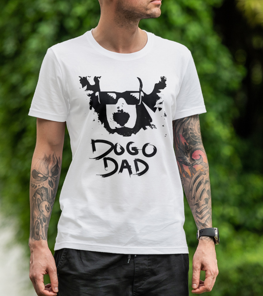 Dogo Dad Dogo Argentino Sunglasses T-Shirt