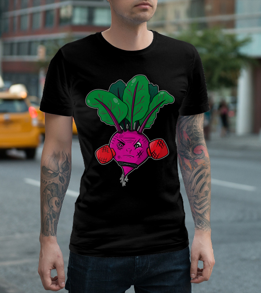 Beet Boxer Vegan Vegetable Empirical Dad Joke Pun T-Shirt