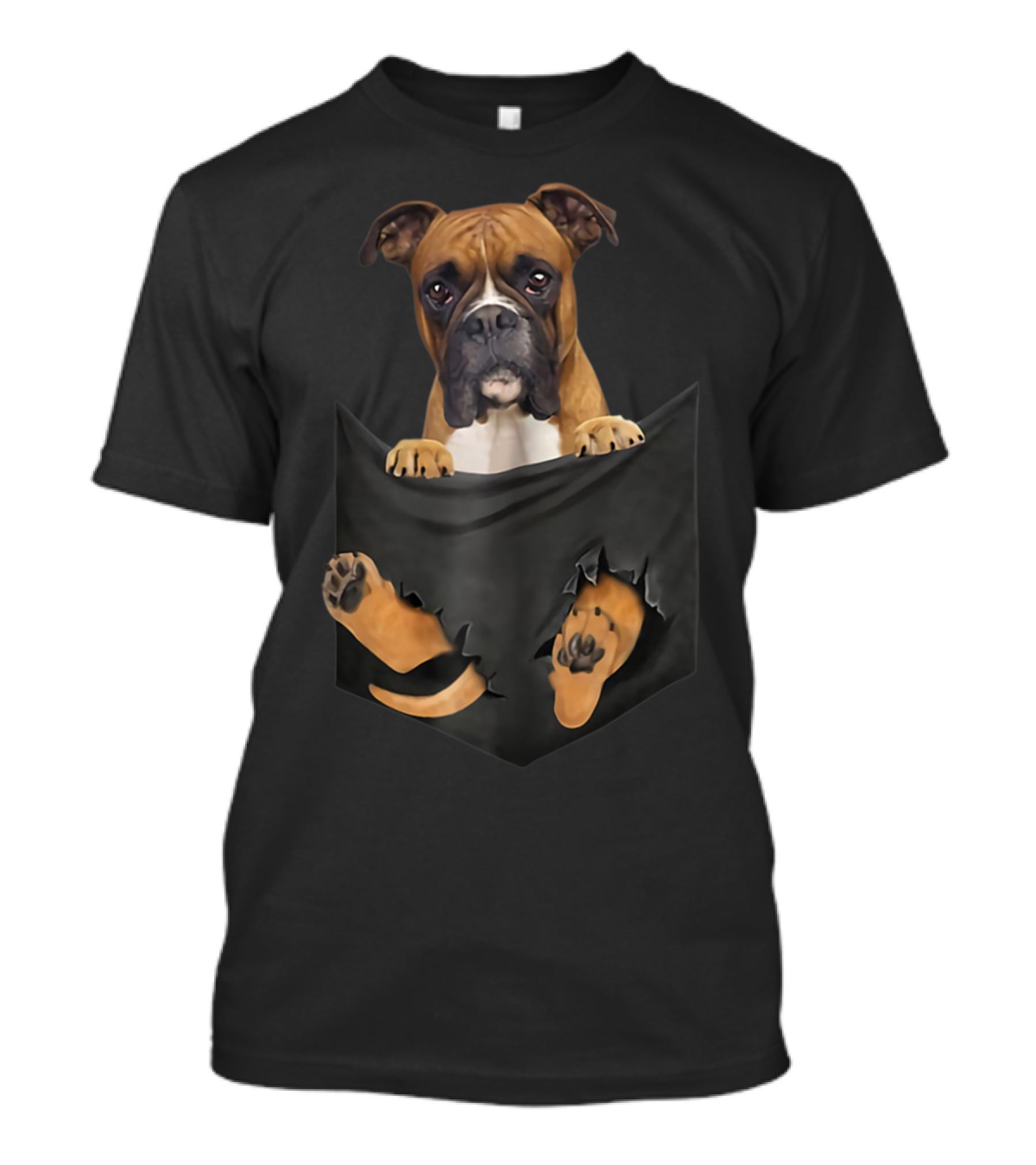 Boxer Puppy In Pocket Boxer Lover T-Shirt