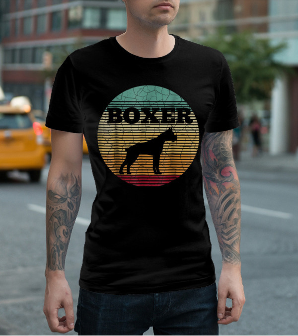 Boxer Dog Vintage Boxer Mom Boxer Dad T-Shirt