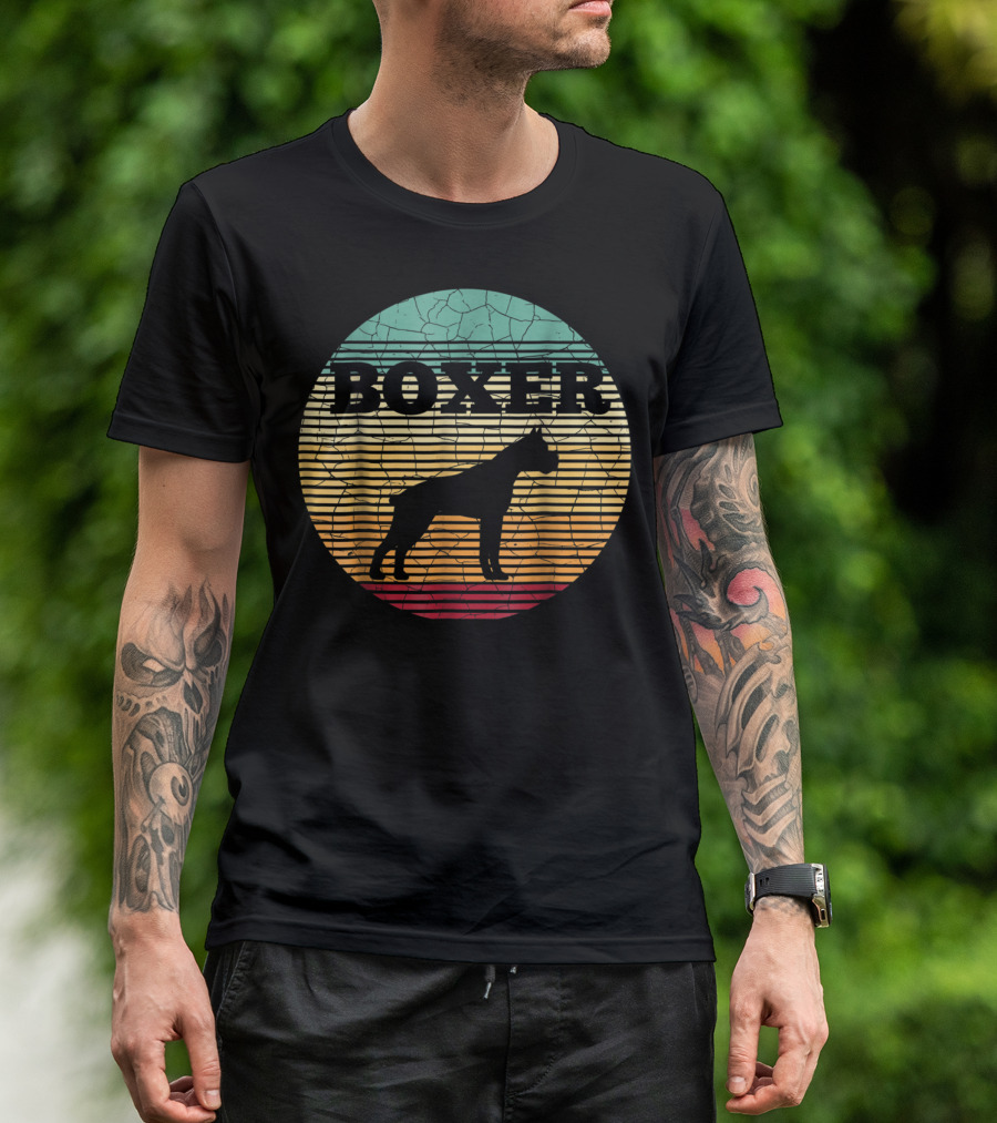 Boxer Dog Vintage Boxer Mom Boxer Dad T-Shirt