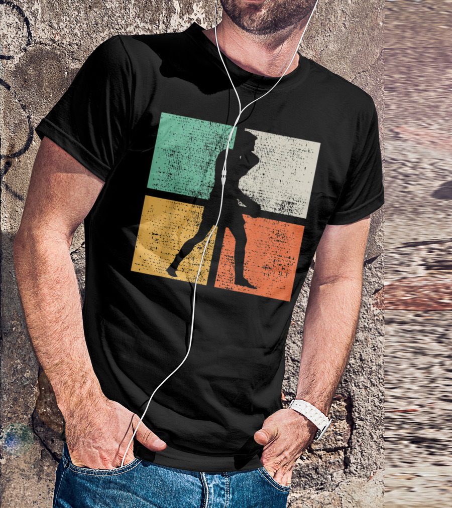 Boxing Boxer Vintage Box Club Silhouette Retro Blocks T-Shirt