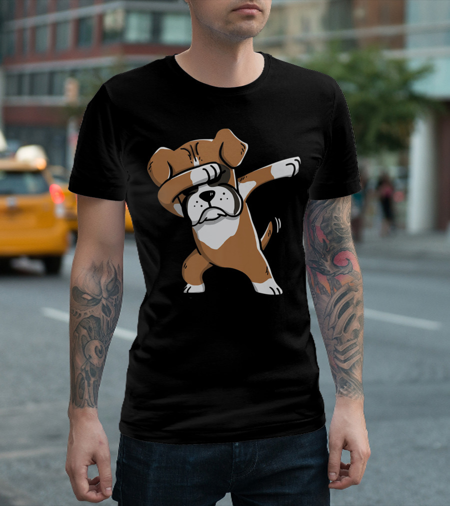 Funny Dabbing Boxer Dog Kids T-Shirt