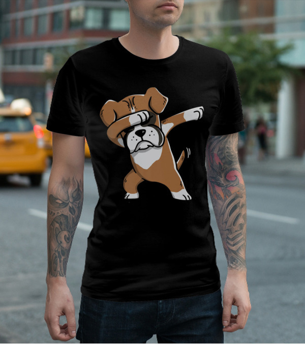 Funny Dabbing Boxer Dog Kids T-Shirt