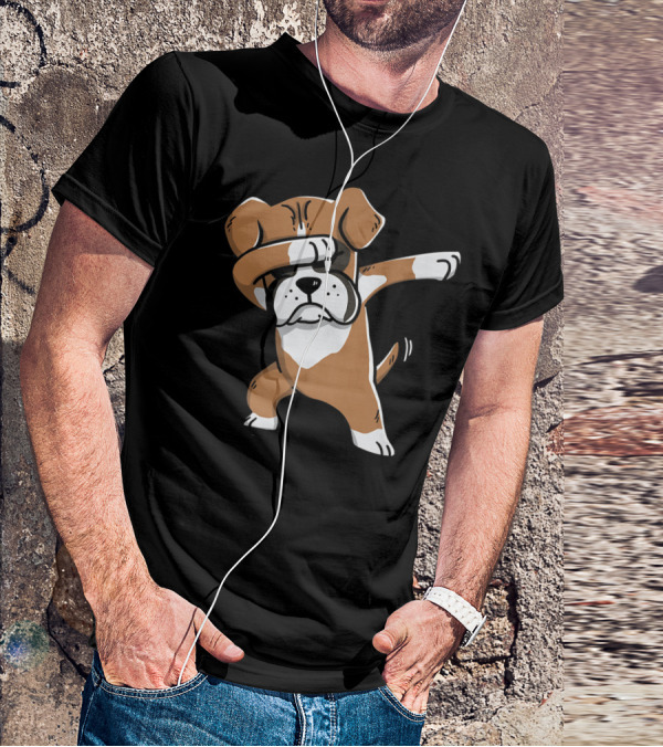Funny Dabbing Boxer Dog Kids T-Shirt