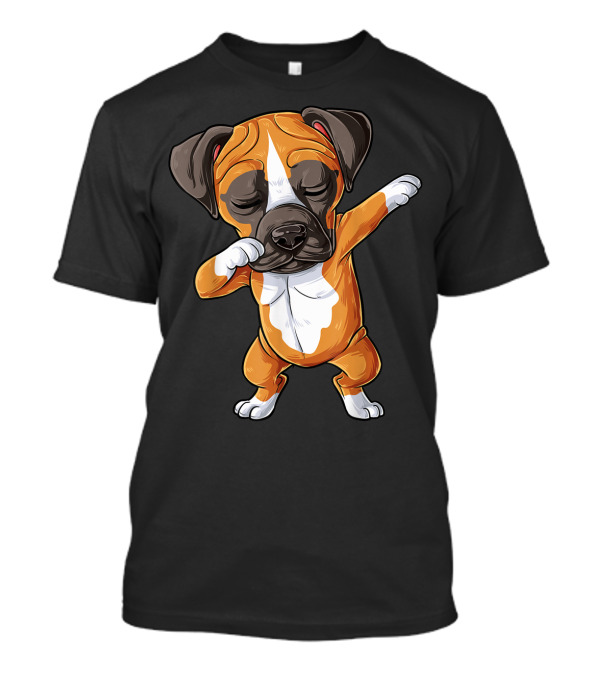 Funny Dabbing Boxer Dog Puppy Lover Kids Boys Dab T-Shirt