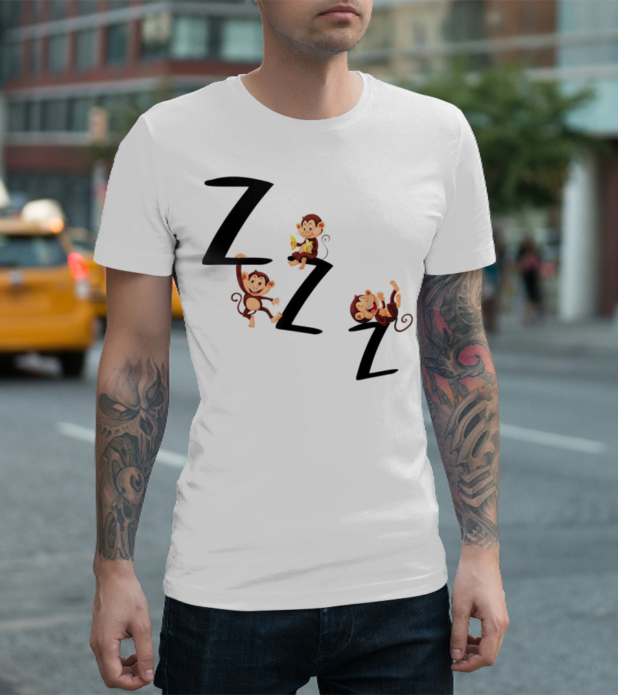 ZZZ Monkeys Trio Playful T-Shirt