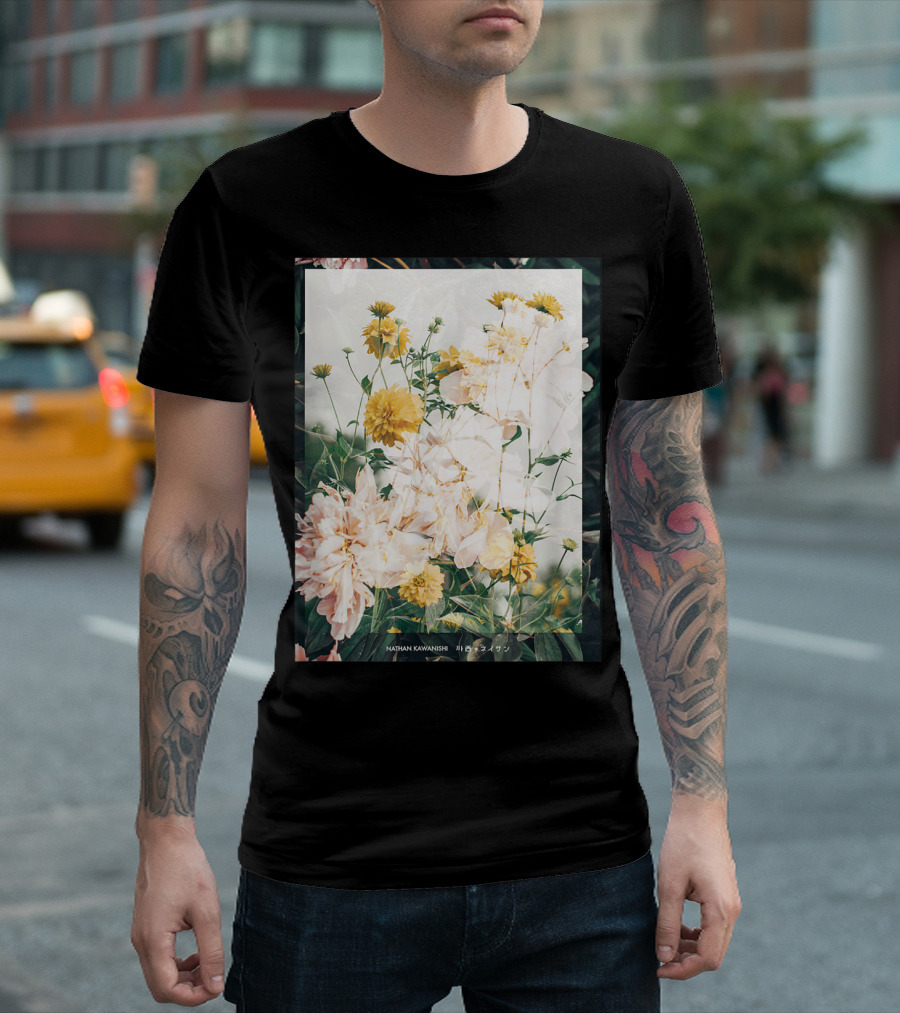 Aesthetic Floral Nathan Kawanishi Streetwear Fashion Grap T-Shirt