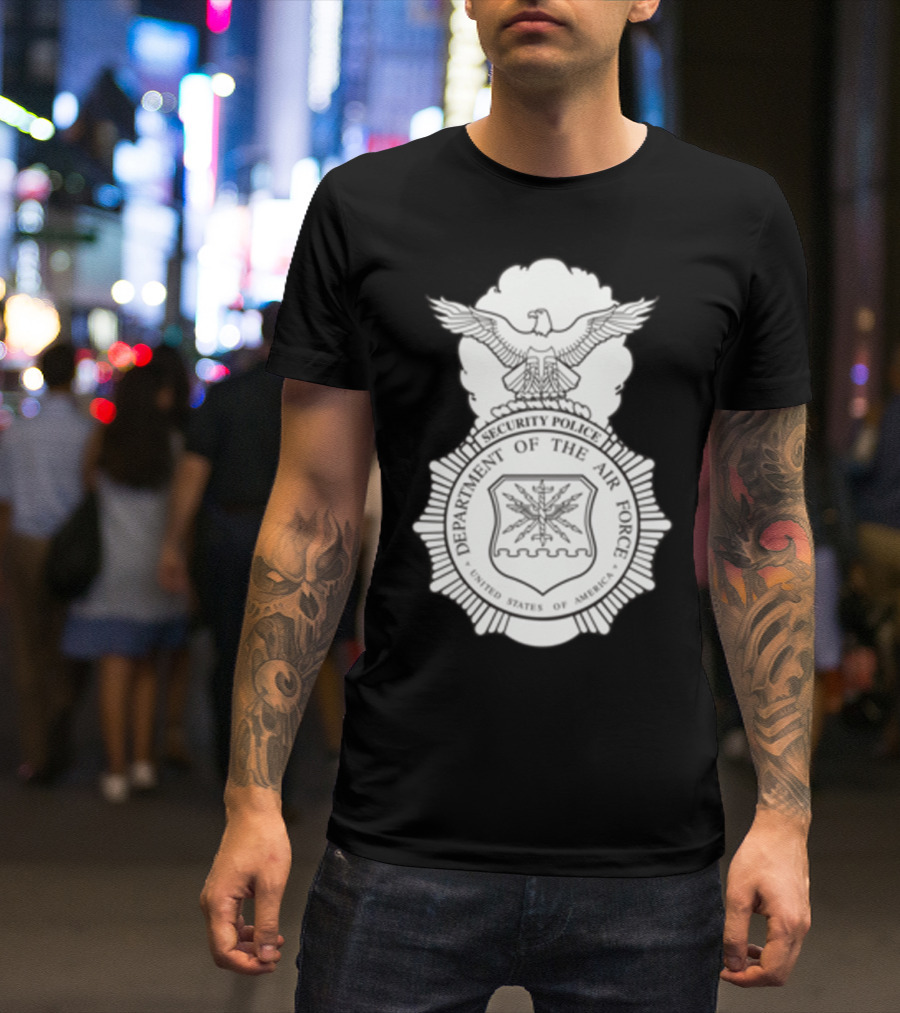 Security Police Department Of The Air Force United States Of America Badge T-Shirt