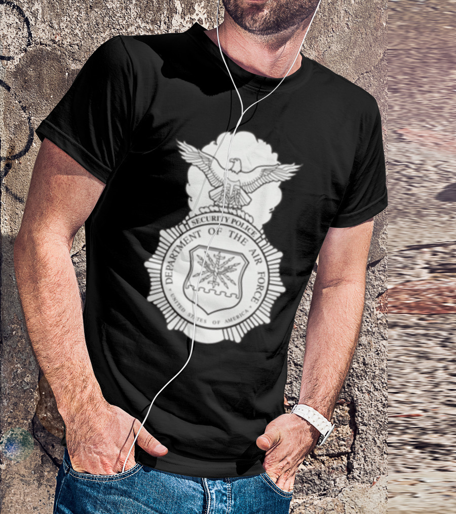 Security Police Department Of The Air Force United States Of America Badge T-Shirt