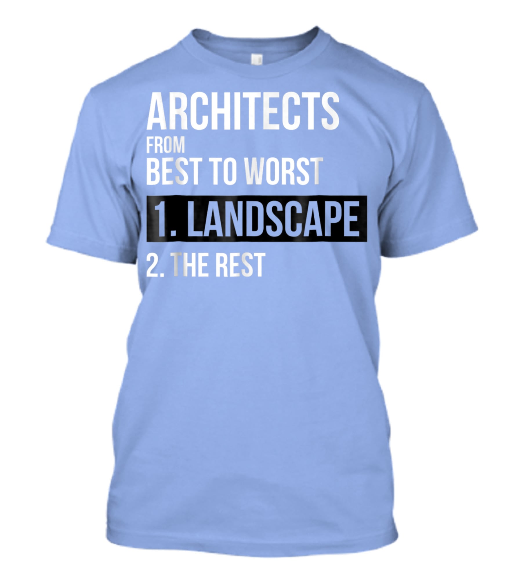 ARCHITECTS FROM BEST TO WORST 1. LANDSCAPE 2. THE REST T-Shirt