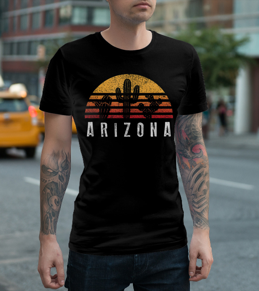 Arizona Sunset Cactus Desert Scene T-Shirt