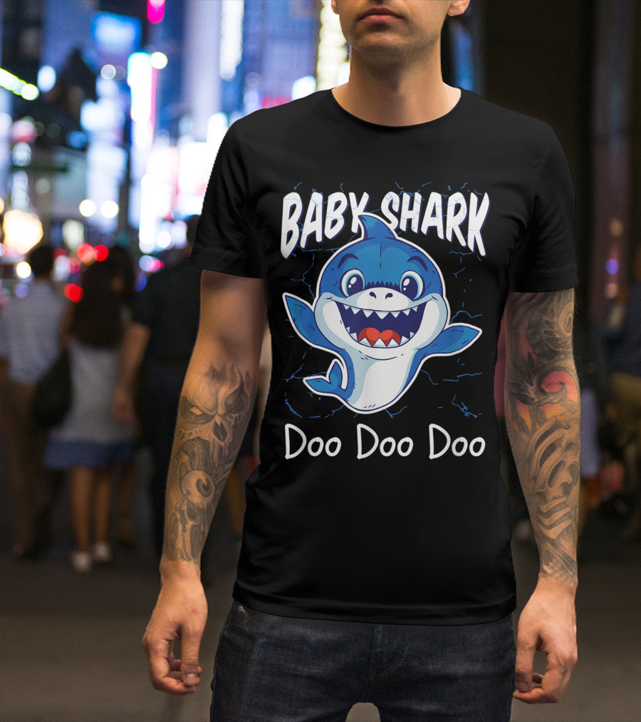 Baby Shark Doo Doo Doo Kids Birthday Party Girl T-Shirt