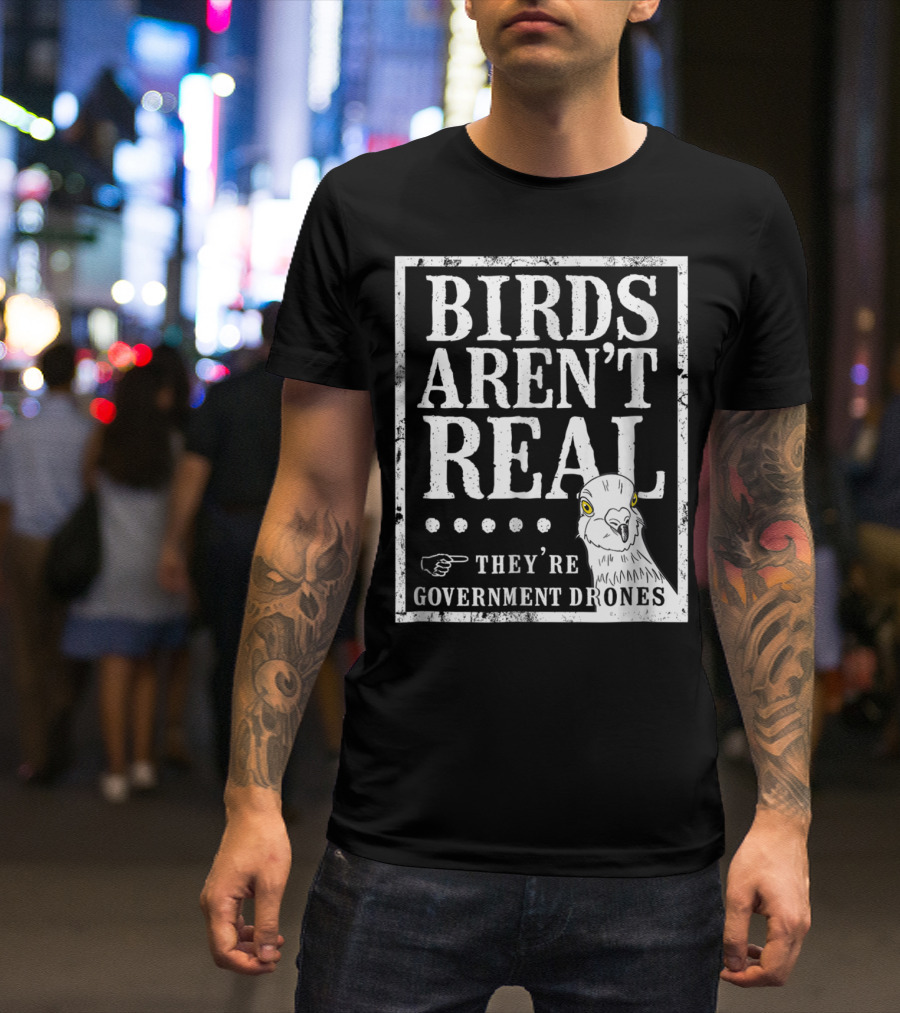 BIRDS AREN'T REAL THEY'RE GOVERNMENT DRONES MEME T-Shirt