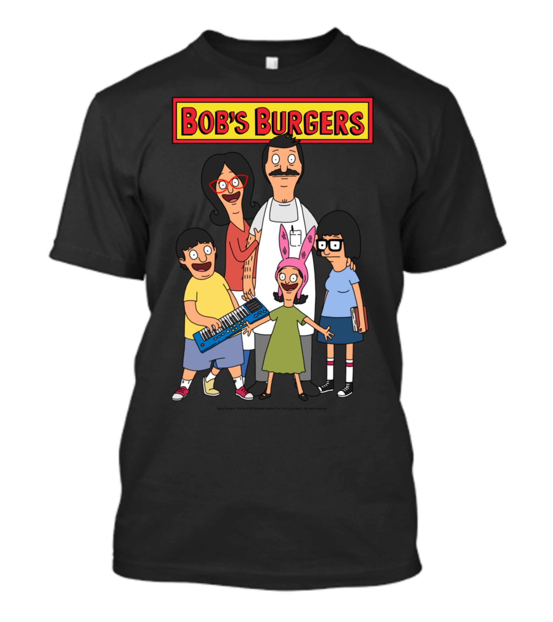Bob's Burgers Animated Family Group With Bob Linda Tina Gene Louise T-Shirt